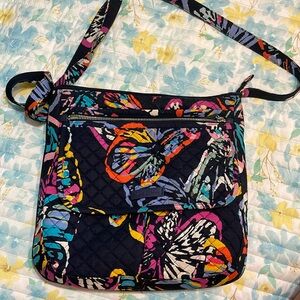 Vera Bradley neutral butterfly purse